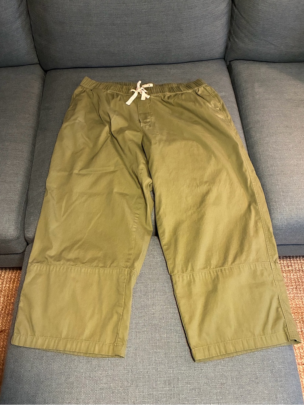 Pact Organic Olive Daily Twill Crop Pant - Women’s Size XL